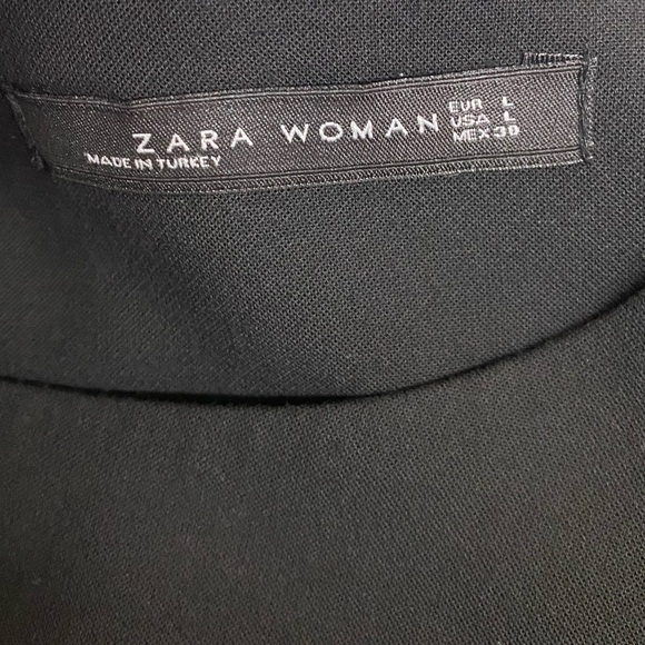 Zara Woman Black Mini Short Sleeve Dress Sz Lg - Picture 5 of 7